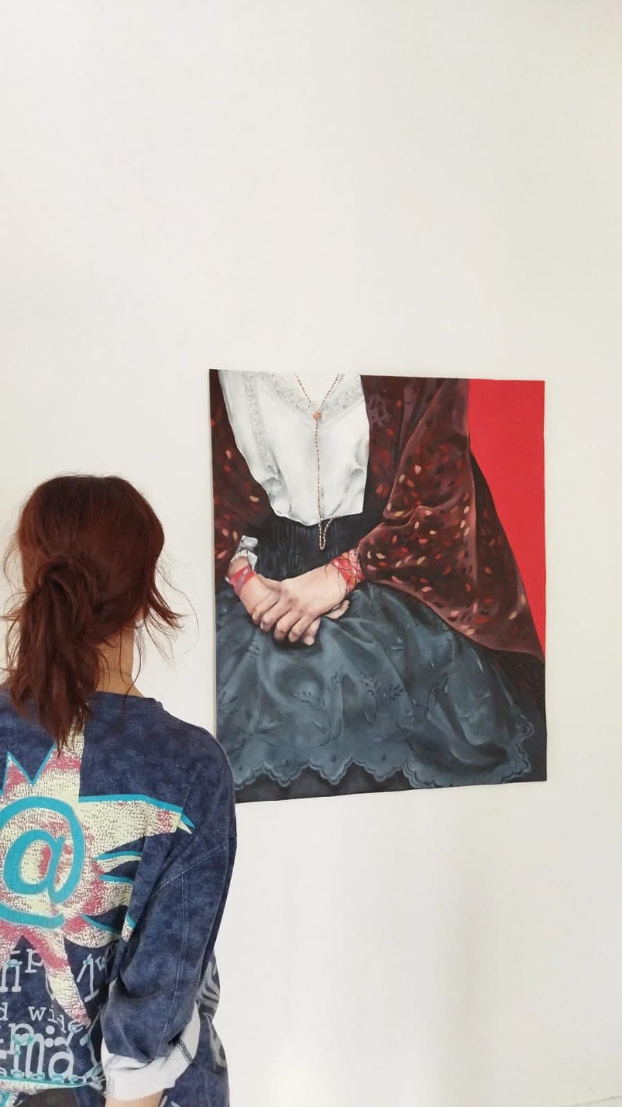 Châle — après restauration, Peinture acrylique de Caroline Le Rouge de Guerdavid