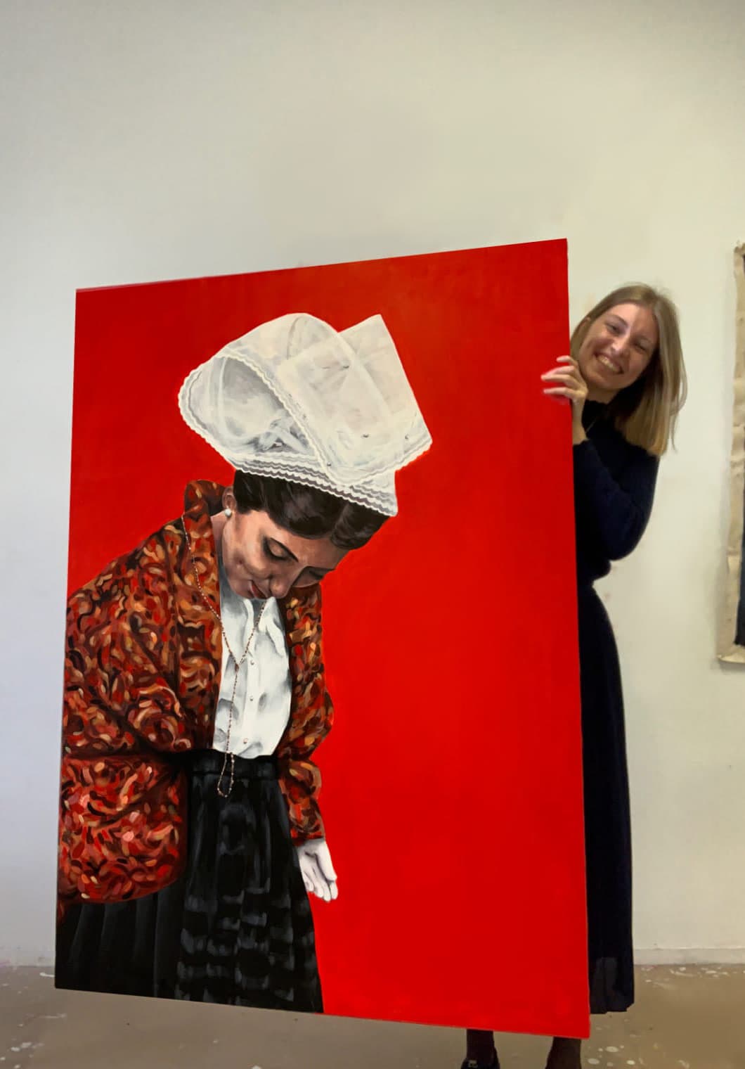 Marie — après restauration, Acrylique sur toile de Caroline Le Rouge de Guerdavid