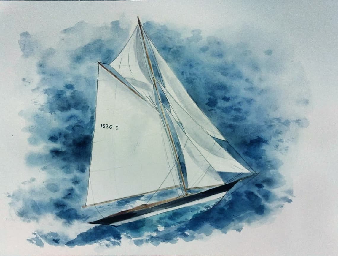 Pen Duick — Aquarelle de Caroline Le Rouge de Guerdavid