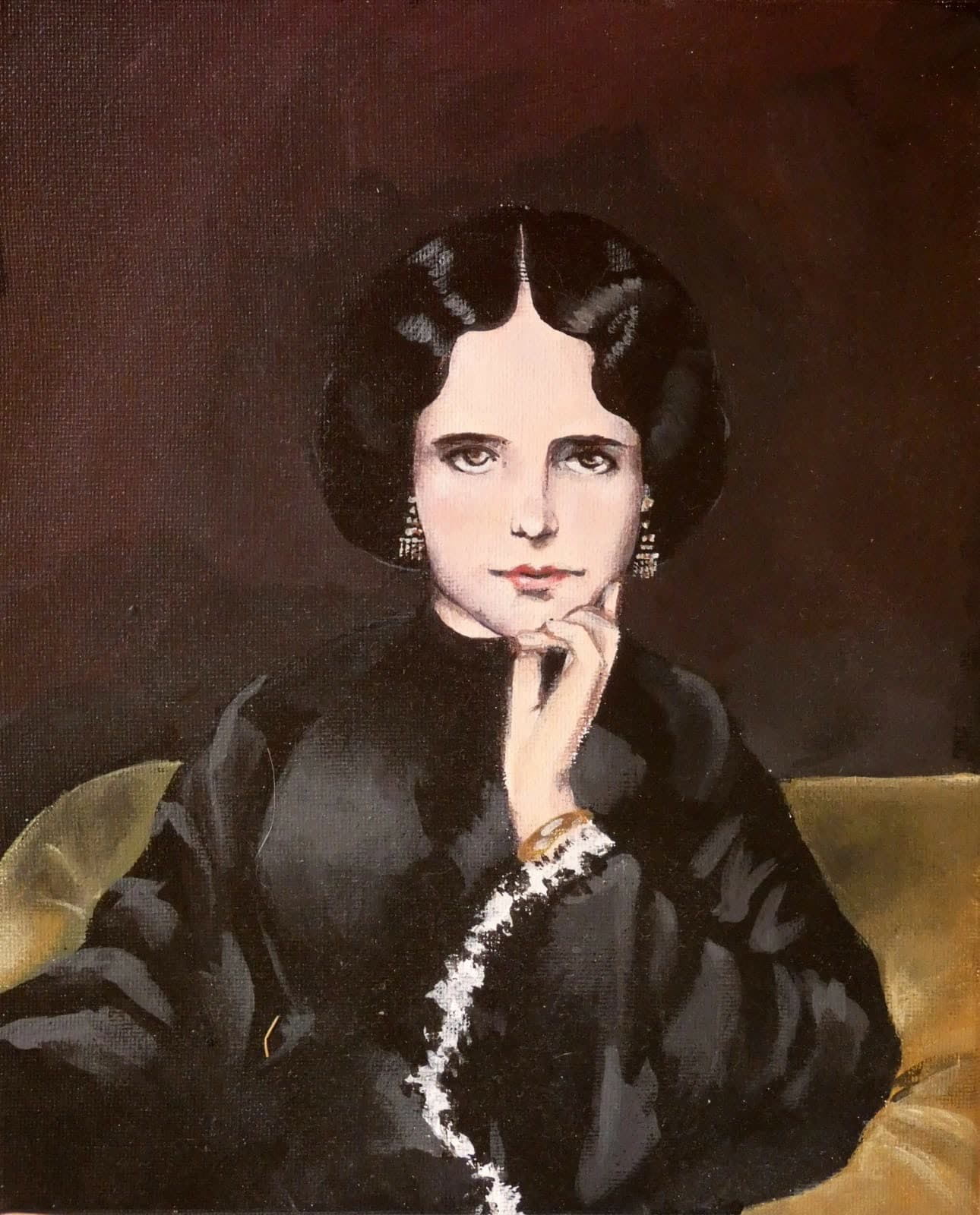 Portrait — avant restauration, Peinture acrylique de Caroline Le Rouge de Guerdavid