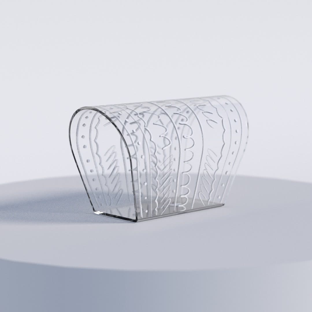 Vitrail avec motifs de coiffes bretonnes traditionnelles — Caroline Le Rouge de Guerdavid