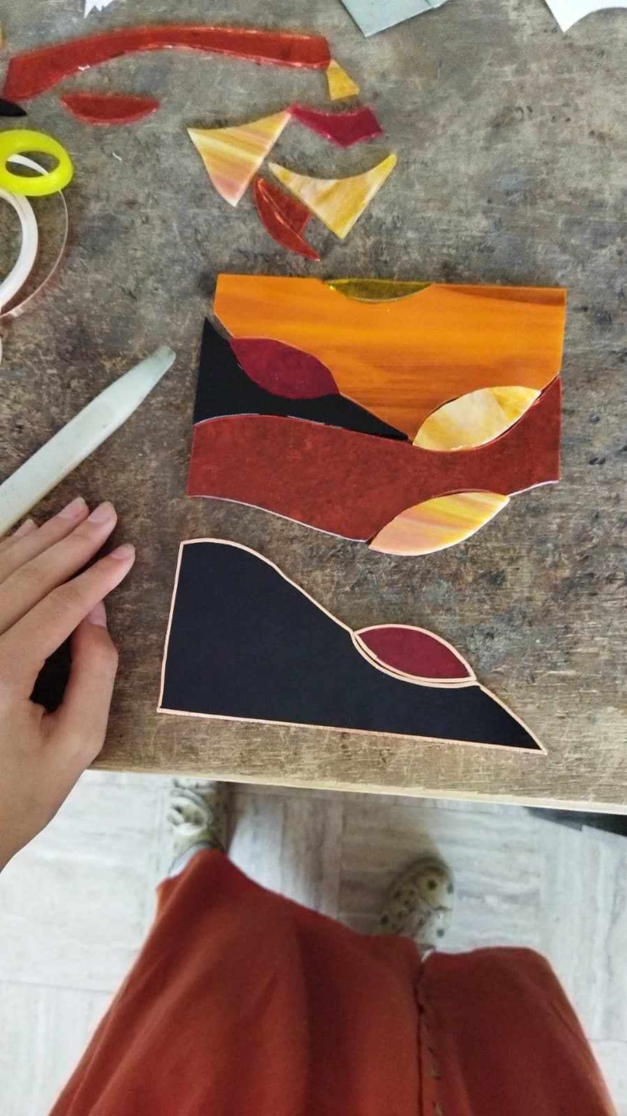 Stage vitrail — découpe et travail du verre coloré