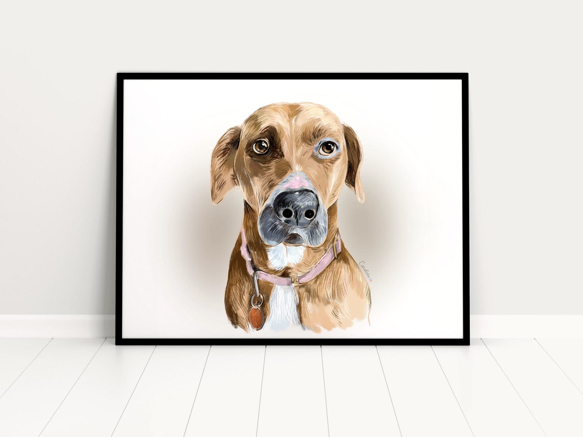 Animaux — illustration animalière de chien 1 par Caroline Le Rouge de Guerdavid