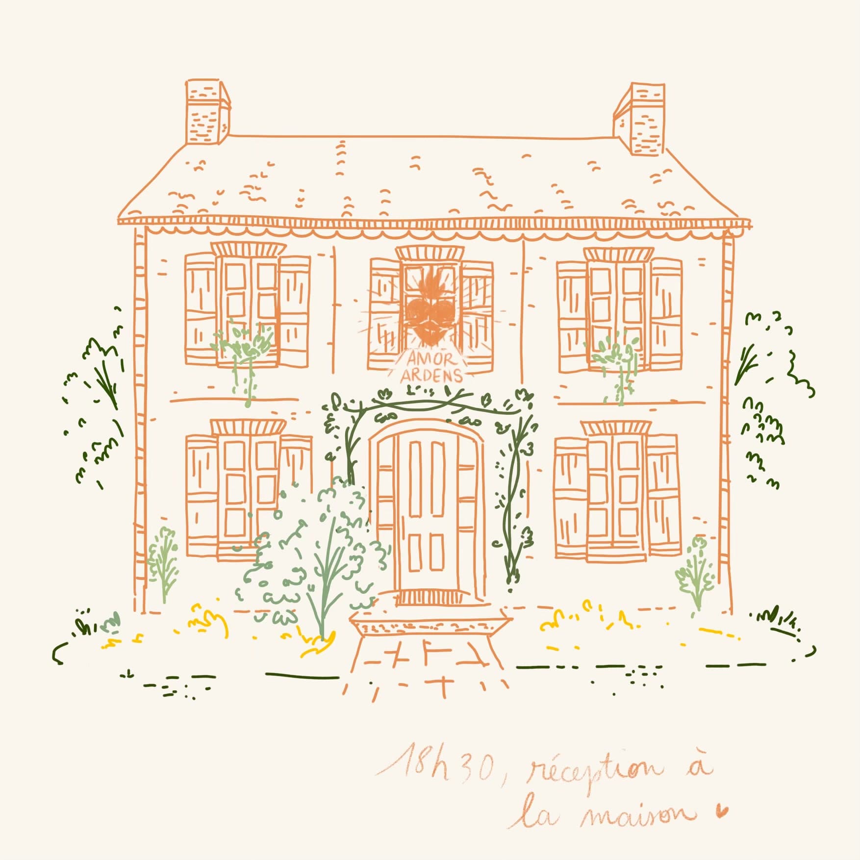 Lieux et Châteaux — illustration de lieu et monument par Caroline Le Rouge de Guerdavid